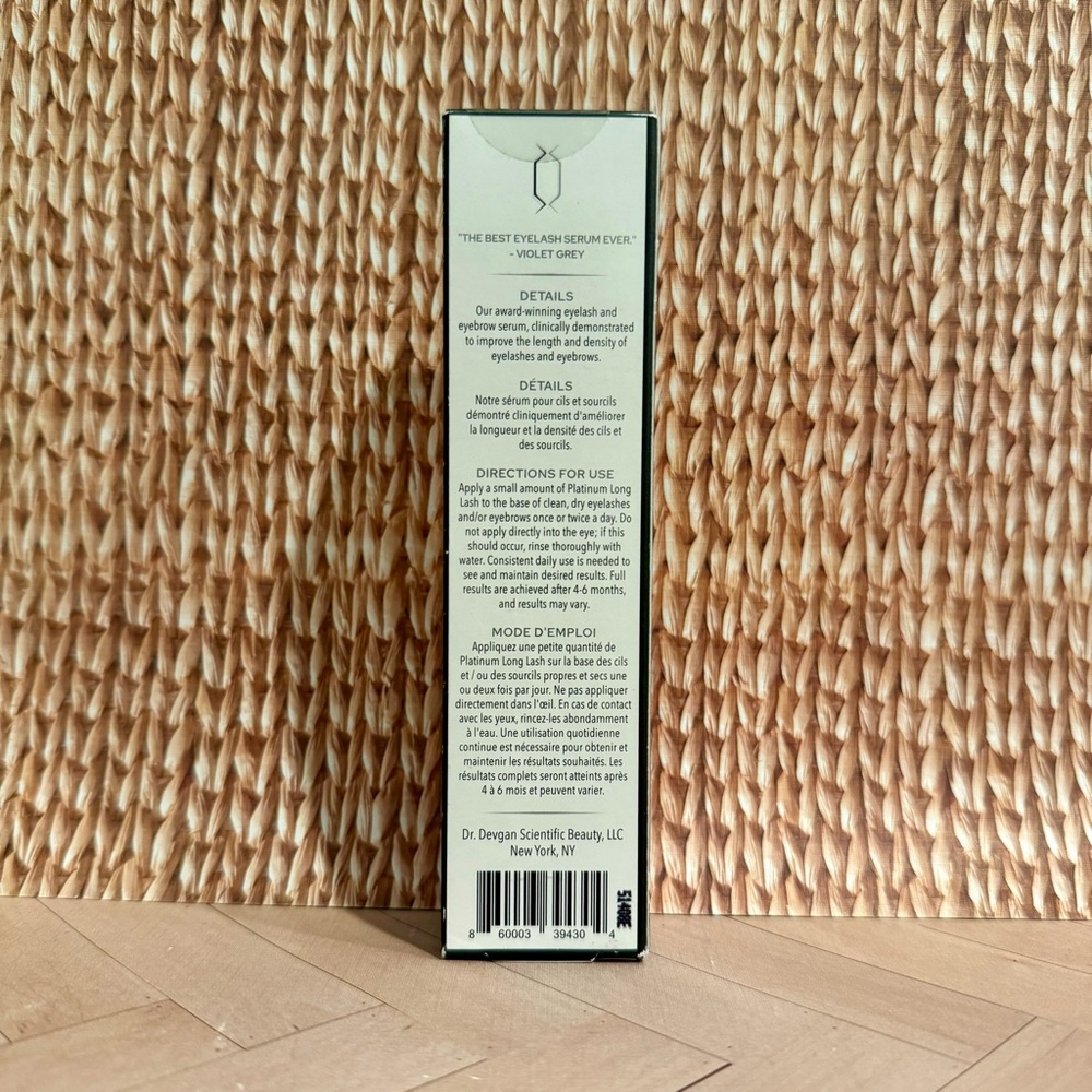DR DEVGAN PLATINUM LONG LASH SERUM SCIENTIFIC BEAUTY VEGAN BEST MOST RESULTS NWT - Picture 2 of 14